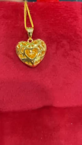 Poh Heng Jewellery 22K Heart Pendant in Yellow Gold [Price By Weight]