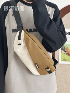 INS Functional Messenger Bag Mens Japanese Style Neutral Trendy One Shoulder Bag Easiest for Match Sports Leisure Chest Bag Couples Belt Bag