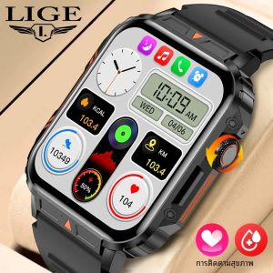 นิ้ว 1.95 นาฬิกา IP68 สำหรับผู้ชายและผู้หญิง: Lige สมาร์ทวอทช์หน้าจอ