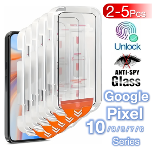 2-5Pcs For Google Pixel 10 9 Pro XL 9A 8A 8 7 7a 6a 6 5G Screen Protector Toughened Glass Accessories No Dust Bubbles Easy Kit
