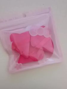 3PCS Makeup Puff for Setting Powder Skin‑Friendly Reusable Cosmetic ToolPortable Magenta Makeup Puff for Daily Makeup