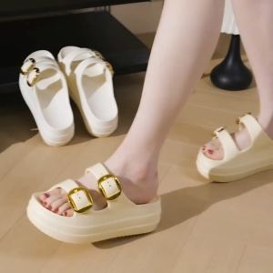 Lateny Sandal Selop Jelly Wanita Kekinian Korea Premium EVA Sendal Tebal Slip On Cewek Ootd Elegan