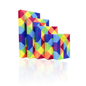 24-72 Segments Rainbow Puzzle Fidget Toys Transformable Cube Kid EducationToys Brain Teaser Magic Rule Snake Speed Cubes Twist