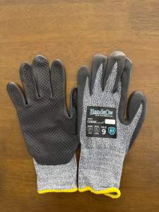 HandsON Corak Embossed Nitrile Work Gloves|Thicker Yarn|Superior Grip | Dry Wet & Mild Oily Conditions|Made in Malaysia|EN388