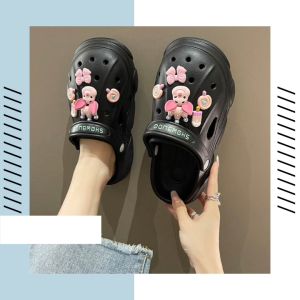 QZshop ใหม่: รองเท้าแฟชั่นหัวโต สวมหัวโต แต่งตัวการ์ตูนสีชมพูสุดน่ารักมุ้งมิ้ง เที่ยวคาเฟ่เก๋ๆกันเลยน้าา ⛅️