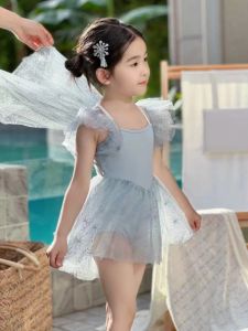 Elegant Mermaid Childrens Swimming Suit Hot Spring Beach Dance Costume Toddler Girls One-Piece Swimsuit DOXO Brand