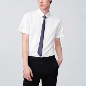 เสื้อเชิ้ตแขนยาวผู้ชาย Pure Cotton ระบายอากาศได้ดี แห้งเร็ว ไม่ต้องรีด ทรงหลวม สไตล์ธุรกิจ สำหรับใส่ไปทำงาน