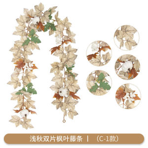 1set Autumn Maple Leaf & Pumpkin Wreath - Perfect for Christmas and Fall Decor Festive Wall Hanging
