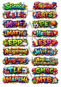 17pcs  SUBJECT STICKER  default ( FIX DESIGN ) back to school sticker