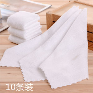 10-Piece White Small Tower Rag Kitchen Hotel Small Tower Floor Cleaning Furniture Absorbent Lint-Free