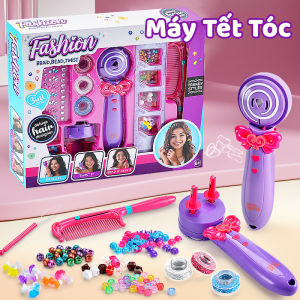 Bộ Đồ Chơi Máy Tết Tóc Tự Động 3in1 - Máy Thắt Bím Đính Đá Tạo Kiểu Thời Trang Cao Cấp Cho Trẻ Em