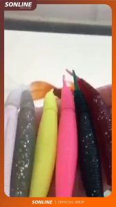 SONLINE - Umpan SO-109 5pcs/pack 10cm Umpan Soft Cacing Softworm Pancing Lifelike Lunak Locust Fishing Lure