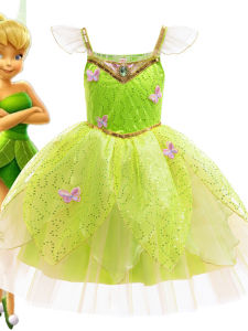 Fairy Tale Tinkerbell and Tiana Style Forest-themed Dress