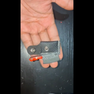 Mini Cleaver Keychain EDC Tool Tiny Pocket Knife with Leather Sheath