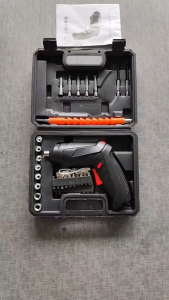 Mesin Bor Obeng Tangan Portable Portabel Baterai USB Rechargeable Cordless Mini Drill Screwdriver 4.2 V Volt Electric Elektrik