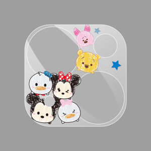 ฟิล์มกันรอยกระจกนิรภัยใสสำหรับกล้อง iPhone 15/16/17 pro Max 15 plus Apple 14 pro 12/13 Mini ลายการ์ตูน ป้องกันรอยขีดข่วน