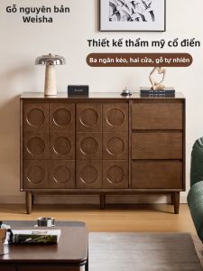 WEISHA | Tủ Lưu Trữ Tiết Kiệm Không Gian Đời Mid-century Gỗ Nguyên Miếng