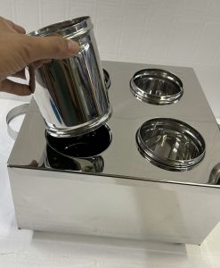 4-Hole Spoon Fork Utensil Heater Sterilizer Caddy - BASIC