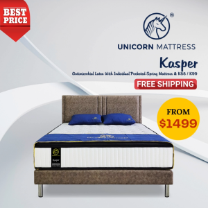 Unicorn Kasper 12 Inch With Latex Pocketed Spring PillowTop Mattress + Divan K99 Bedframe Bundle Set
