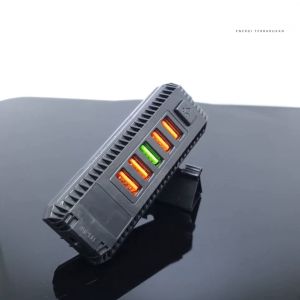 Charger HP Dari Arus Aki Casan HP Dari Aki Motor / Mobil Kabel Jack Buaya 50cm ( bisa aki 12v & 24v DC ) 5 PORT USB + LAMPU LED 3W + KABEL CABANG 2 (Micro USB dan N90) - TASMAN COLLECTION