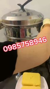 Nồi hấp plan caramen bánh bột lọc xôi đa năng chín đều các tầng