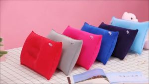 Bantal angin tiup vinyl bludru travel pillow