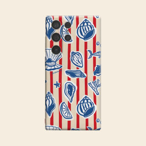 Coastal Shell Sticker Luxury Fashion Full Lens Protective Case for Samsung Galaxy S26 S25 S24 A56 A36 Plus Ultra