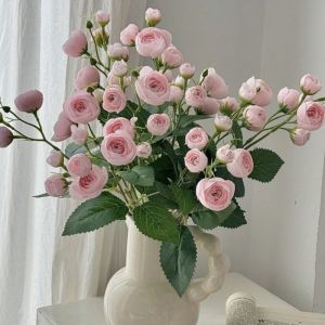 1Pcs Peony Artificial Flowers Bouquet 12 Heads Fake Flowers for Wedding Marriage Decoration Home Room Decor DIY Vase Ornament