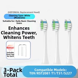 Universal Replacement Electric Toothbrush Heads Compatible with Prooral T09/T38/T33/T31/T1 Soft Bristle Dental Care