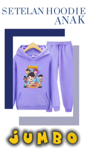 SWEATER HOODIE ANAK-ANAK ATASAN DAN SETELAN KARAKTER JUMBO SAHUR USIA 4-13 TAHUN
