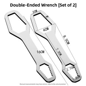 Self-adjusting Multi-function Dual-head Adjustable Open-end Wrench