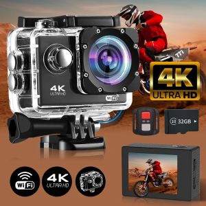 Null Outdoor 4K WiFi Action Camera Video Recording 4K/30FPS 2.0"170D GPS 4X Zoom Underwater Waterproof Sports Camera Helmet