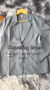 Jass Shop Korean Casual Blazer Suit S-5XL Jacket for Women Retro Lapel Long Sleeve Top (SMALL SIZE BLAZER) #8601 #701