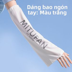 MiiOW | Tay lụa băng rộng rãi chống tia UV chuyên nghiệp cho nữ Tay lụa băng mùa hè mới 2024 Tay chống nắng khi đạp xe mùa hè Tay lụa băng MiiOW Catman