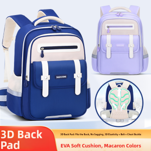 JIFANPAUL | Lightweight Backpack for Children Grade 1-6 Spinal Protection