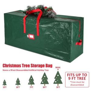 Christmas Tree Storage Bag 5ft 6ft 7ft 8ft 9ft Box for Big Christmas Tree Thicken Waterproof Storage Bag Organizer With Zipper and Handle Heavy Duty Christmas Tree Organizer Christmas Gift Ideas