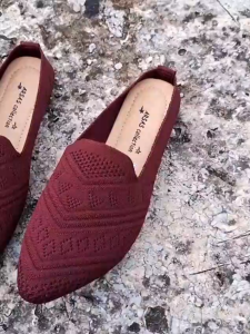 ARSAS COLLECTION - Sepatu Wanita Flat Shoes Rajut Import