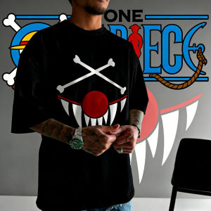 Bandai | 2026 Summer One Piece Buggy The Clown Print Cotton T-Shirt Vintage Casual Streetwear Anime Tee for Men Women Kids Y2k