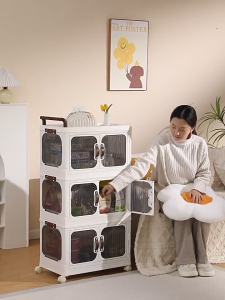 【Arfex】Lemari Plastik Susun Ditumpuk Lemari Penyimpanan Kotak Plastik Transparan Berkapasitas Besar Lemari Plastik Lipat