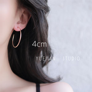 YUEJIAN Roman Old Story Large Gold Circle Earrings for Women Rotatable Suitable for Square And round Faces Fashion Jewelry