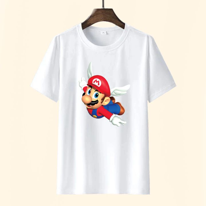 ATASAN KAOS MARIO FLY COWOK CEWEK UNISEX LENGAN PENDEK DEWASA ANAK BISA UNTUK BAJU KEMBARAN KELUARGA