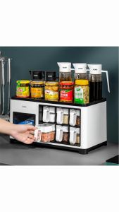 Kệ đựng gia vị kèm 6 lọ đựng gia vị CCKO CK8702 cao cấp