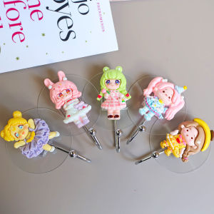 Large Size Girl Cartoon Hook No Trace Strong Load Bearing No Punching Decorative Adhesive Hook Dormitory Door Back Storage Hook