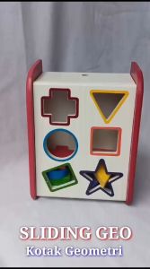 APE Mainan Edukasi Anak Sliding Geo Montessori Toys