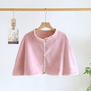 Confinement Shawl Autumn and Winter Postpartum Spring & Fall Cloak Nursing Nursing Shoulder Neck Plus Size Flannel Windproof Coldproof Warm