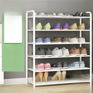 Simple Multi-layer Iron Art Shoe Rack Home Use Dormitory Rent House Easy Assembly Metal Craft Storage Cabinet Popular Model