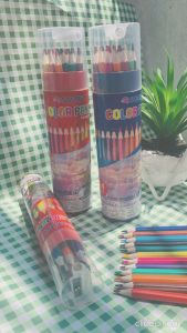 Pensil Warna Squeezy Fancy 1 Set 12 Warna Lengkap dengan Serutan