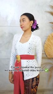 Setelan Kebaya Stretch Zarina dan Bawahan Kamen Songket Batik Free Selendang Pengantin Wisuda Modern