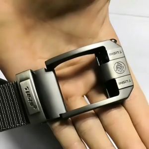 Metal Automatic Buckle Canvas Men Belt Thick Nylon Jeans Pants Belt Casual Outdoor Multifunctional Tactical Designer Male Belts
