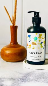 DINO Kids Botol Dispenser Sabun Cair Anak Hitam Pump 500 ml - Baby Bath Kids Soap